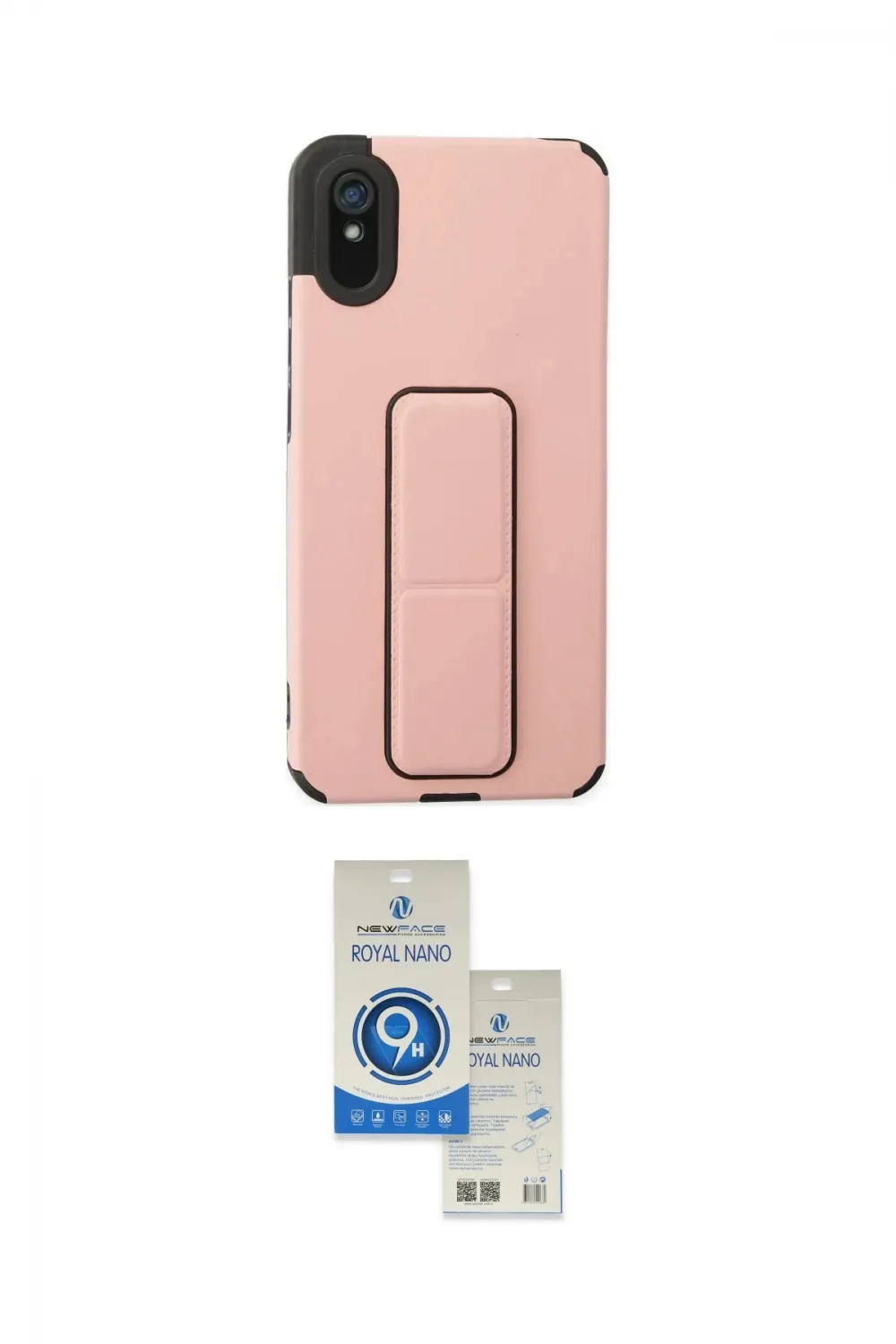 ieg™ Redmi 9A Kılıf Çekirdek Yansıma - Şeffaf Royal Nano Ekran Koruyucu