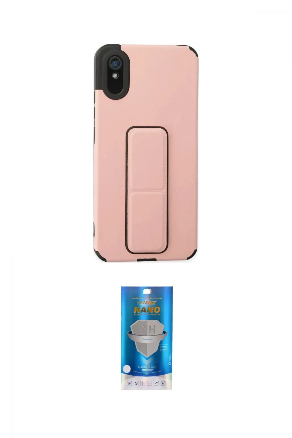 ieg™ Redmi 9A Kılıf Çekirdek Yansıma - Şeffaf Royal Nano Ekran Koruyucu
