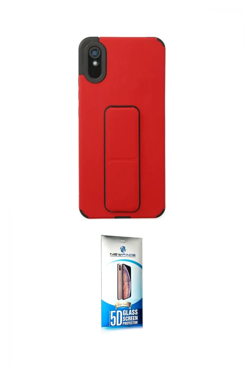 ieg™ Redmi 9A Kılıf Çekirdek Yansıma - Siyah 5D Eko Cam Ekran Koruyucu