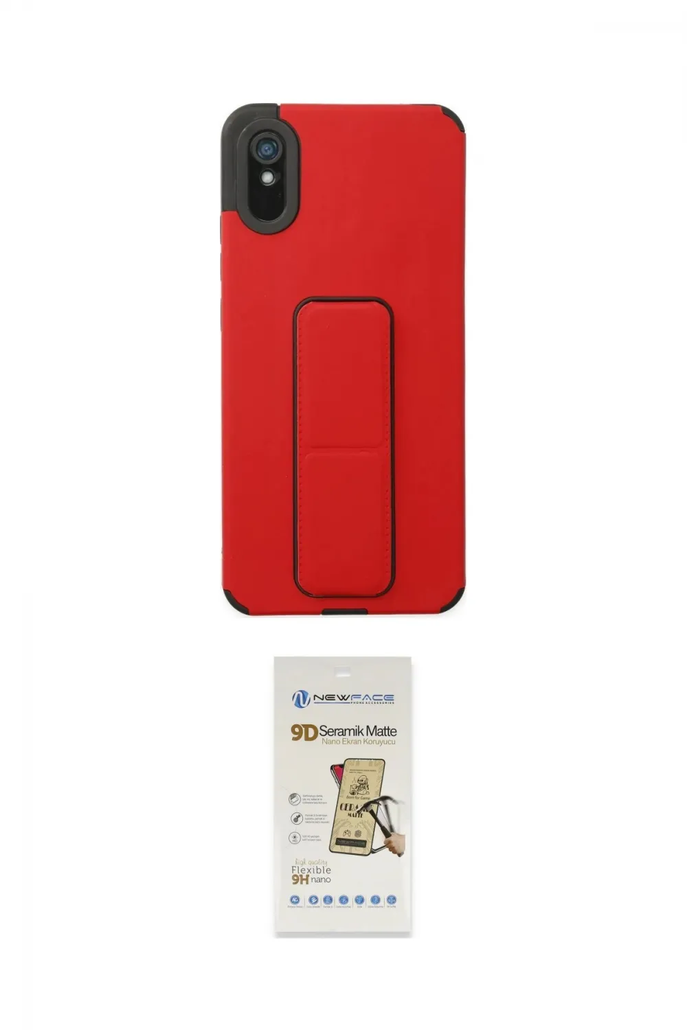 ieg™ Redmi 9A Kılıf Çekirdek Yansıma - Siyah Mat Seramik Nano Ekran Koruyucu