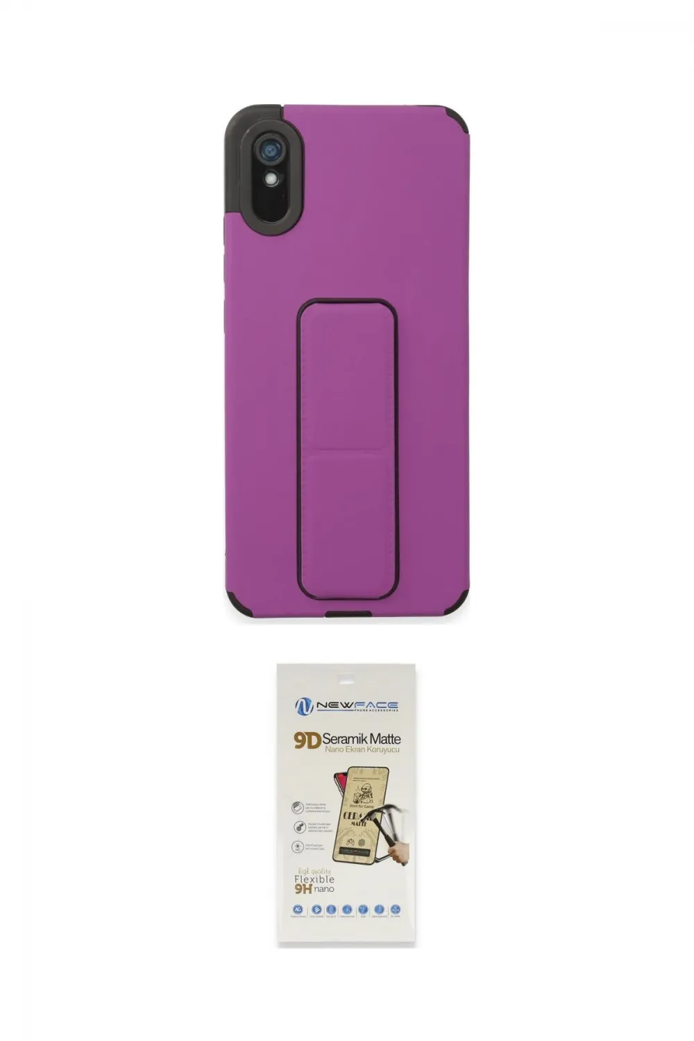 ieg™ Redmi 9A Kılıf Çekirdek Yansıma - Siyah Mat Seramik Nano Ekran Koruyucu