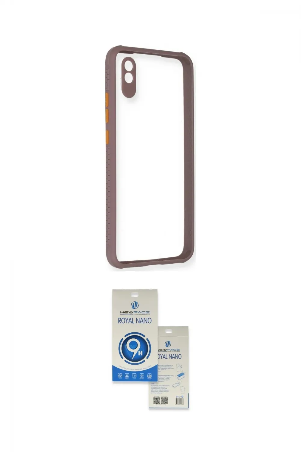 ieg™ Redmi 9A Kılıf Nova Asil Özel Seri - Şeffaf Royal Nano Ekran Koruyucu