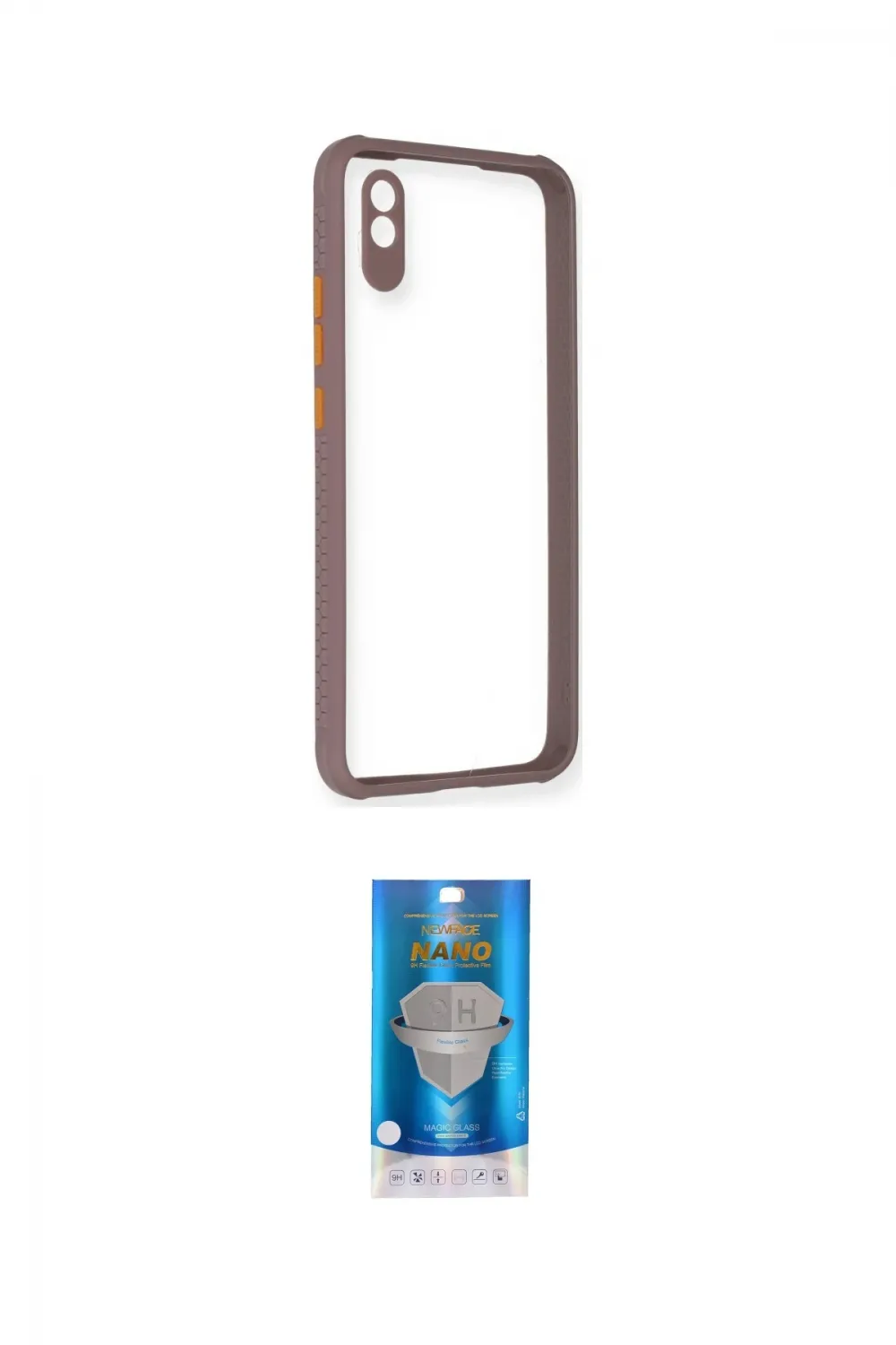 ieg™ Redmi 9A Kılıf Nova Asil Özel Seri - Şeffaf Royal Nano Ekran Koruyucu