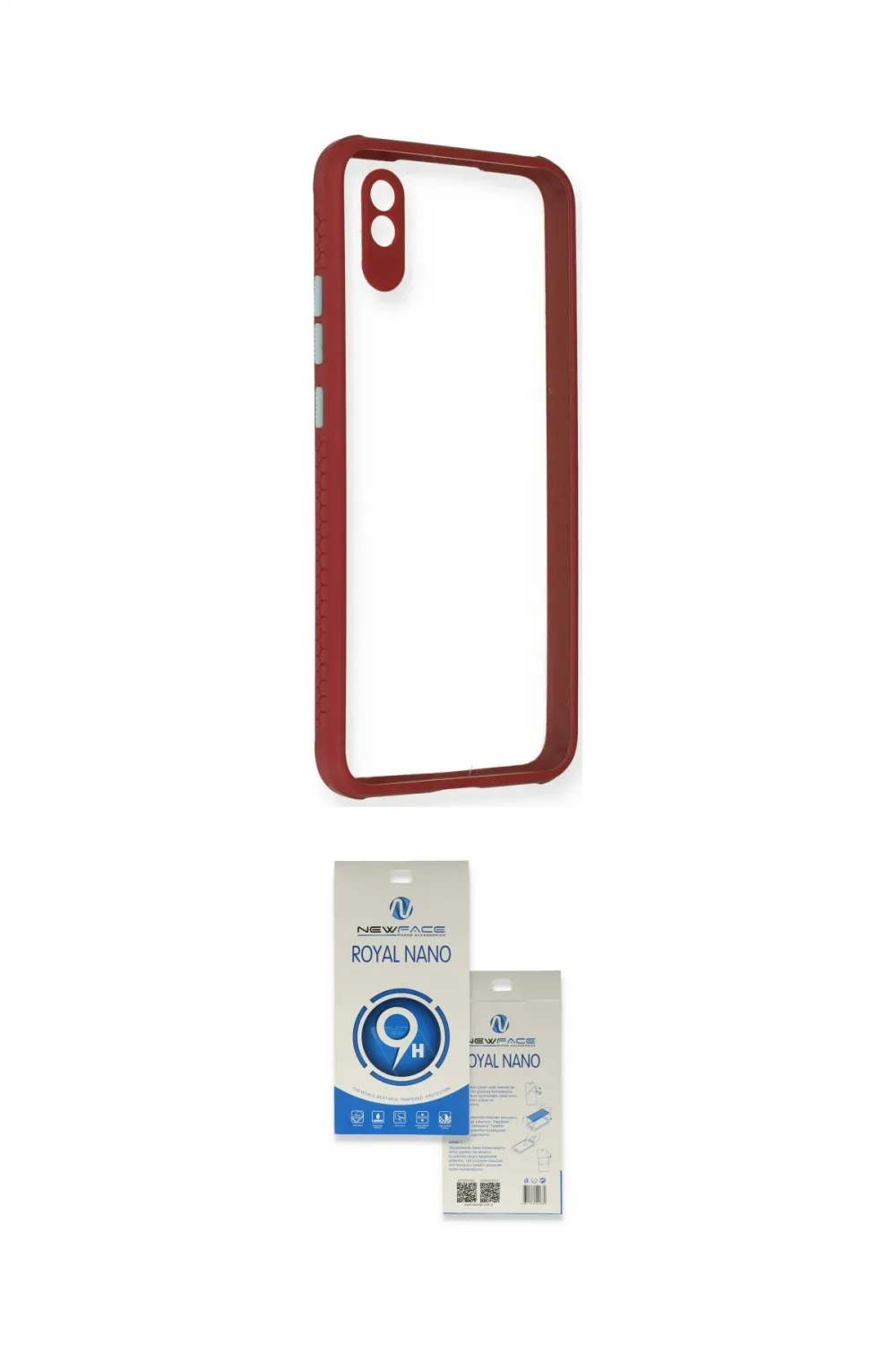 ieg™ Redmi 9A Kılıf Nova Asil Özel Seri - Şeffaf Royal Nano Ekran Koruyucu