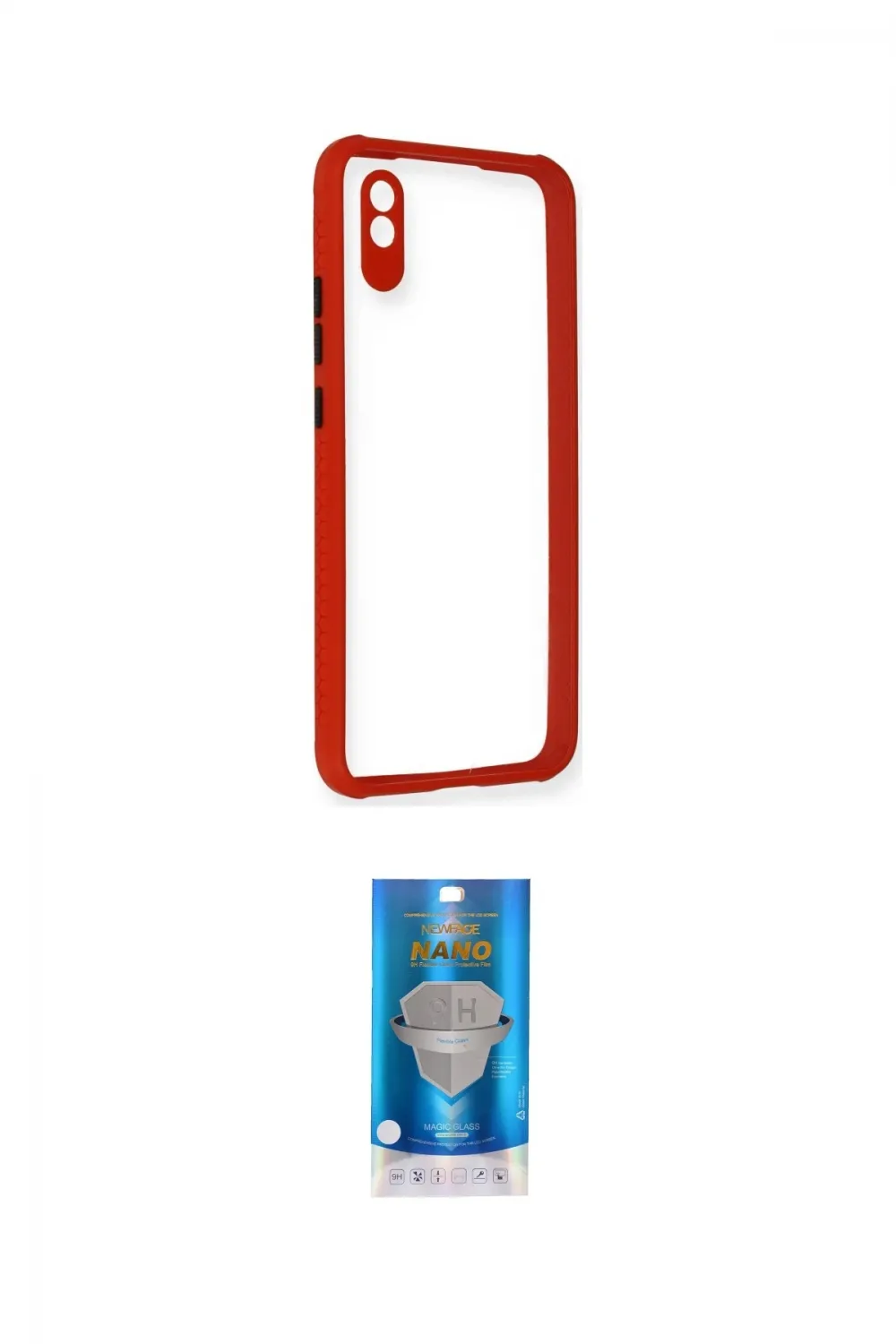 ieg™ Redmi 9A Kılıf Nova Asil Özel Seri - Şeffaf Royal Nano Ekran Koruyucu