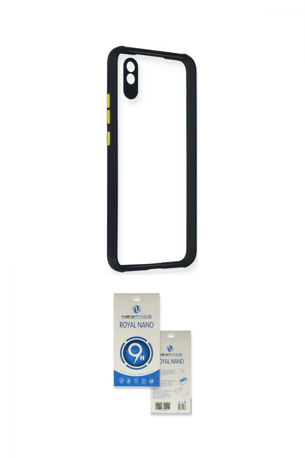 ieg™ Redmi 9A Kılıf Nova Asil Özel Seri - Şeffaf Royal Nano Ekran Koruyucu