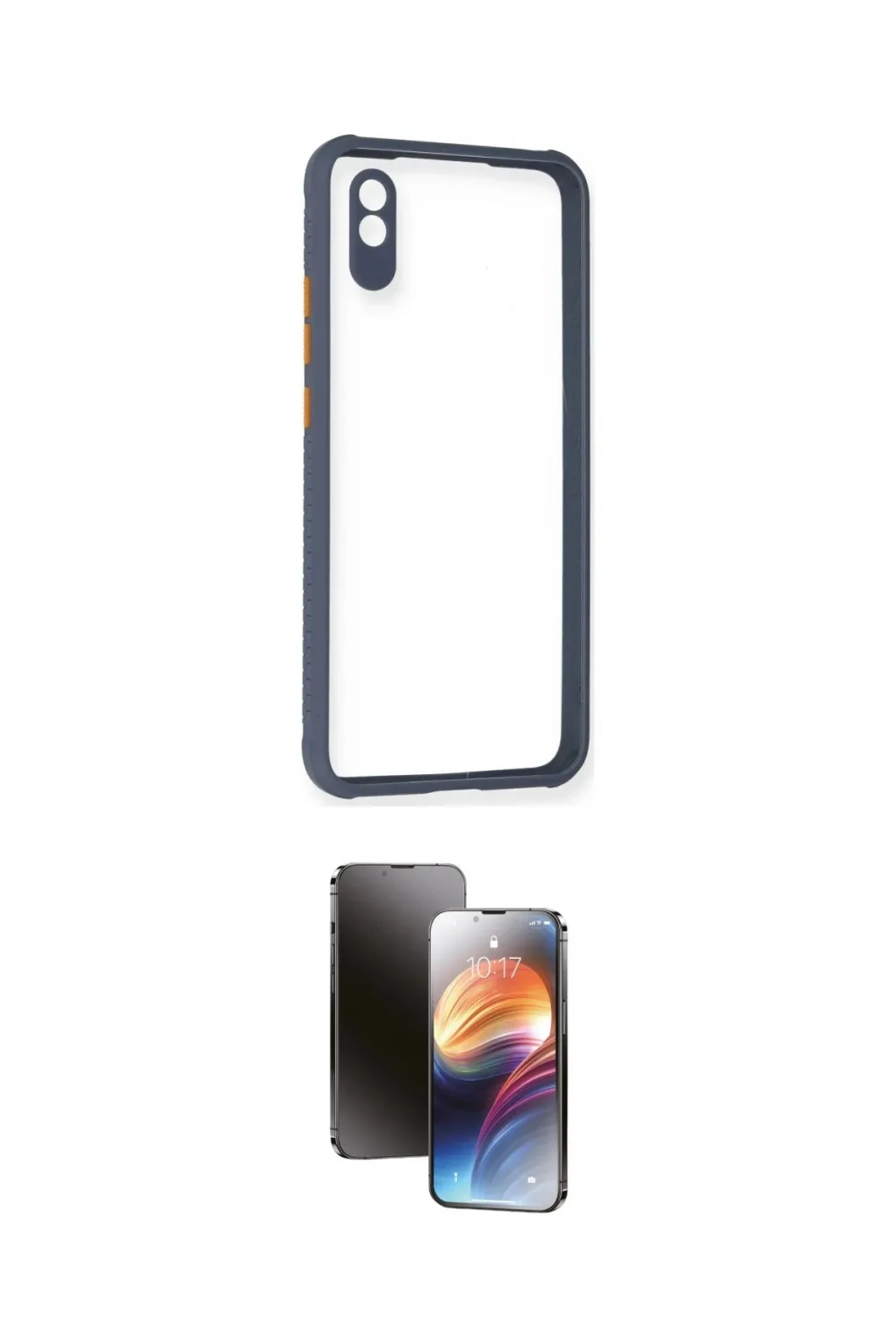 ieg™ Redmi 9A Kılıf Nova Asil Özel Seri - Siyah 3D Antistatik Mat Seramik Nano Ekran Koruyucu