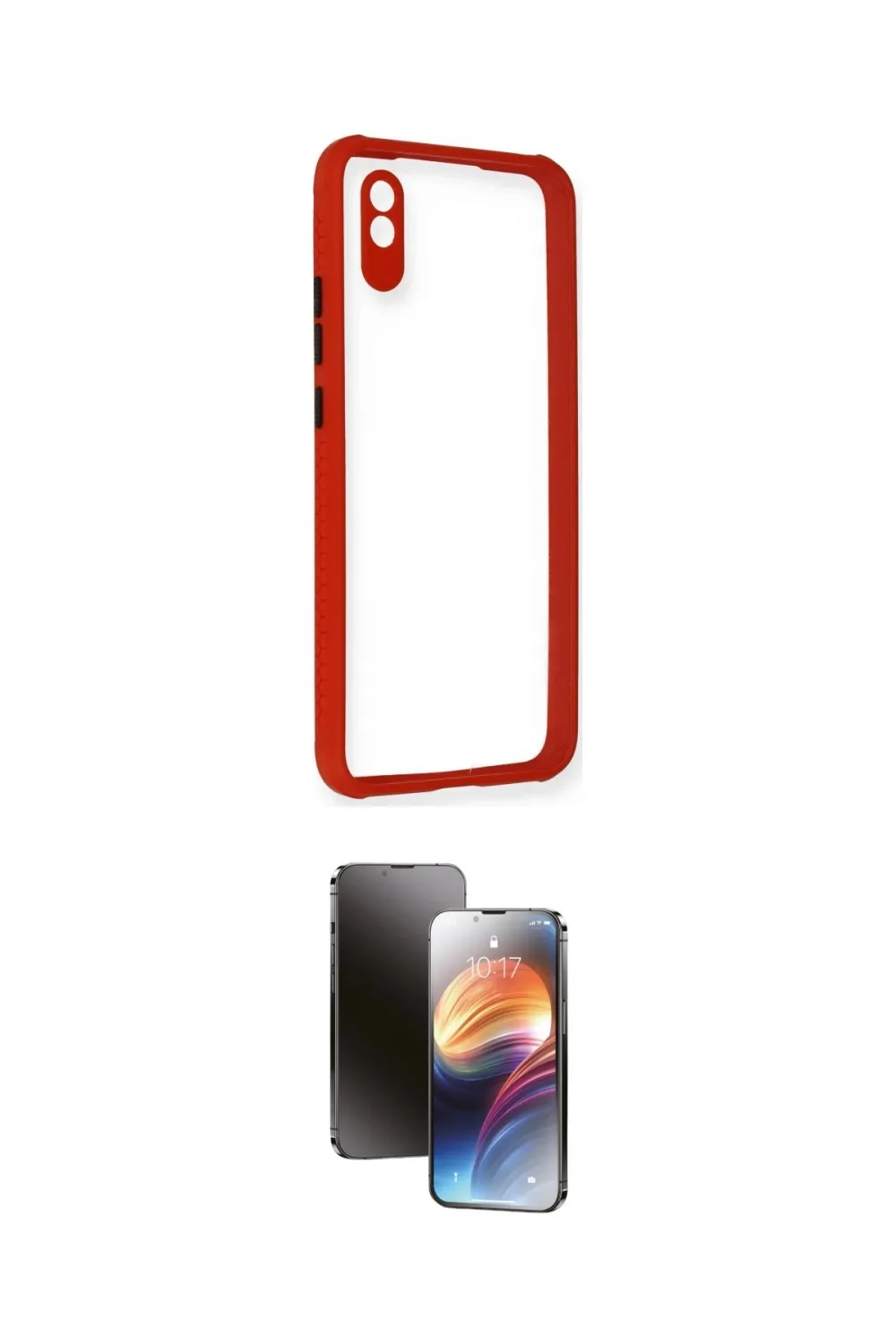 ieg™ Redmi 9A Kılıf Nova Asil Özel Seri - Siyah 3D Antistatik Mat Seramik Nano Ekran Koruyucu