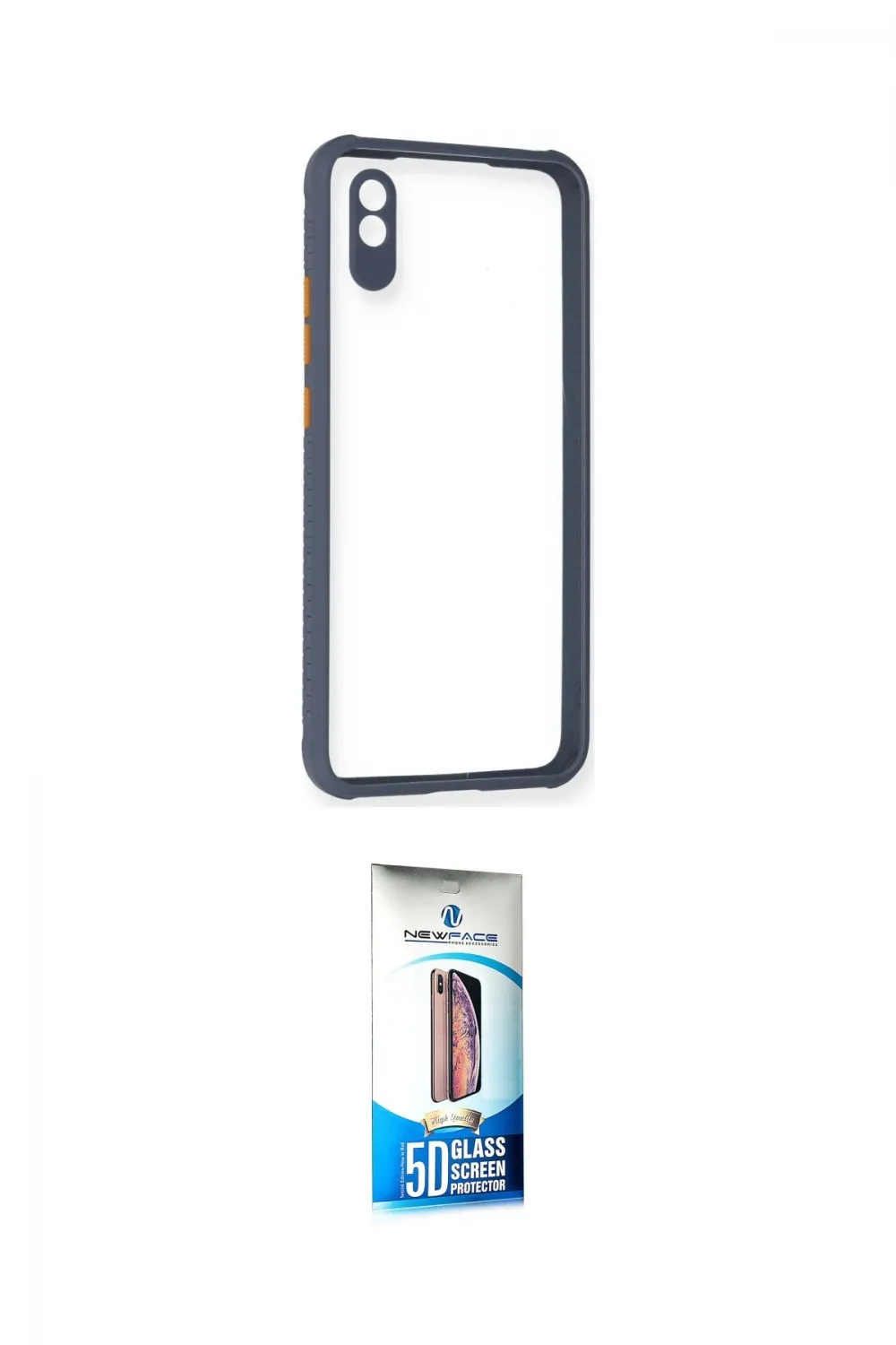 ieg™ Redmi 9A Kılıf Nova Asil Özel Seri - Siyah 5D Eko Cam Ekran Koruyucu