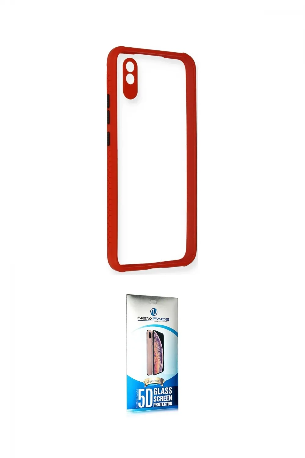 ieg™ Redmi 9A Kılıf Nova Asil Özel Seri - Siyah 5D Eko Cam Ekran Koruyucu