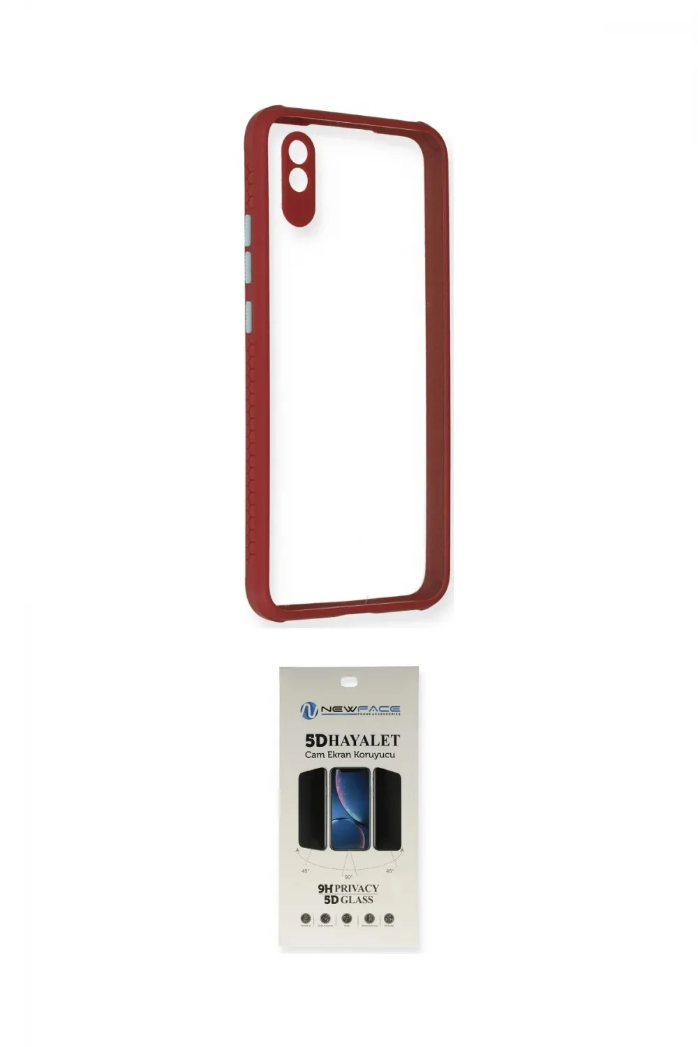 ieg™ Redmi 9A Kılıf Nova Asil Özel Seri - Siyah 5D Hayalet Cam Ekran Koruyucu