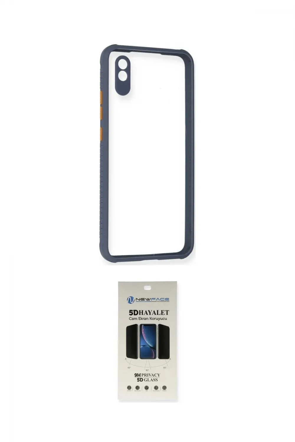 ieg™ Redmi 9A Kılıf Nova Asil Özel Seri - Siyah 5D Hayalet Cam Ekran Koruyucu