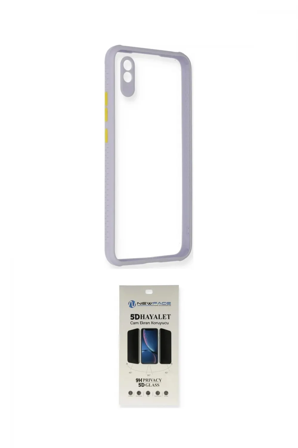 ieg™ Redmi 9A Kılıf Nova Asil Özel Seri - Siyah 5D Hayalet Cam Ekran Koruyucu