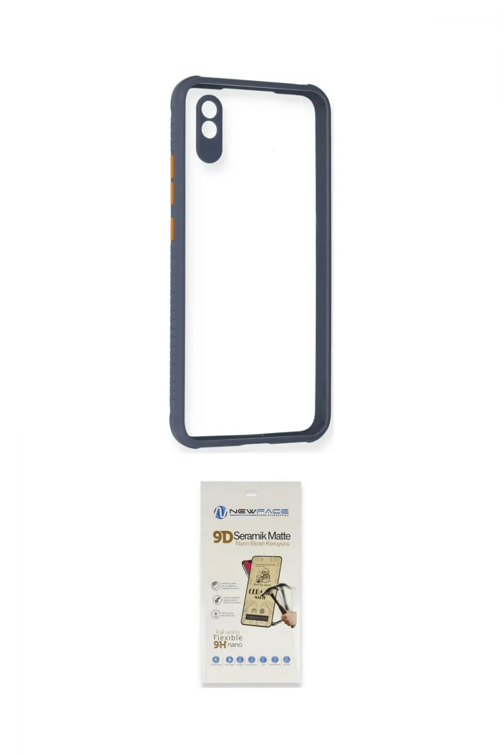 ieg™ Redmi 9A Kılıf Nova Asil Özel Seri - Siyah Mat Seramik Nano Ekran Koruyucu