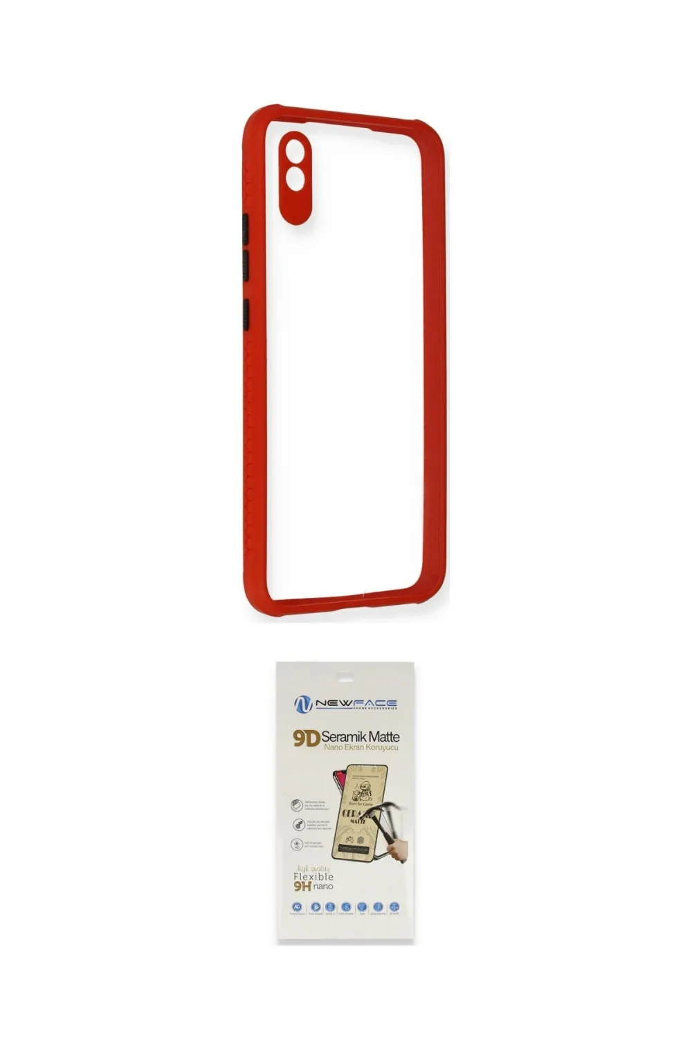 ieg™ Redmi 9A Kılıf Nova Asil Özel Seri - Siyah Mat Seramik Nano Ekran Koruyucu