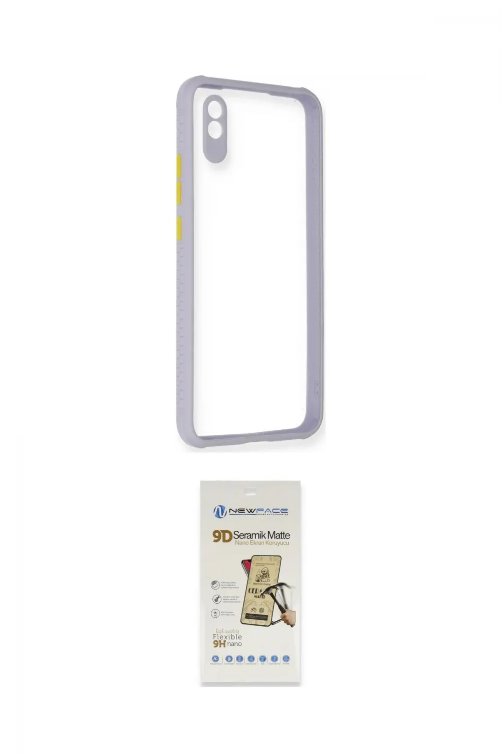 ieg™ Redmi 9A Kılıf Nova Asil Özel Seri - Siyah Mat Seramik Nano Ekran Koruyucu