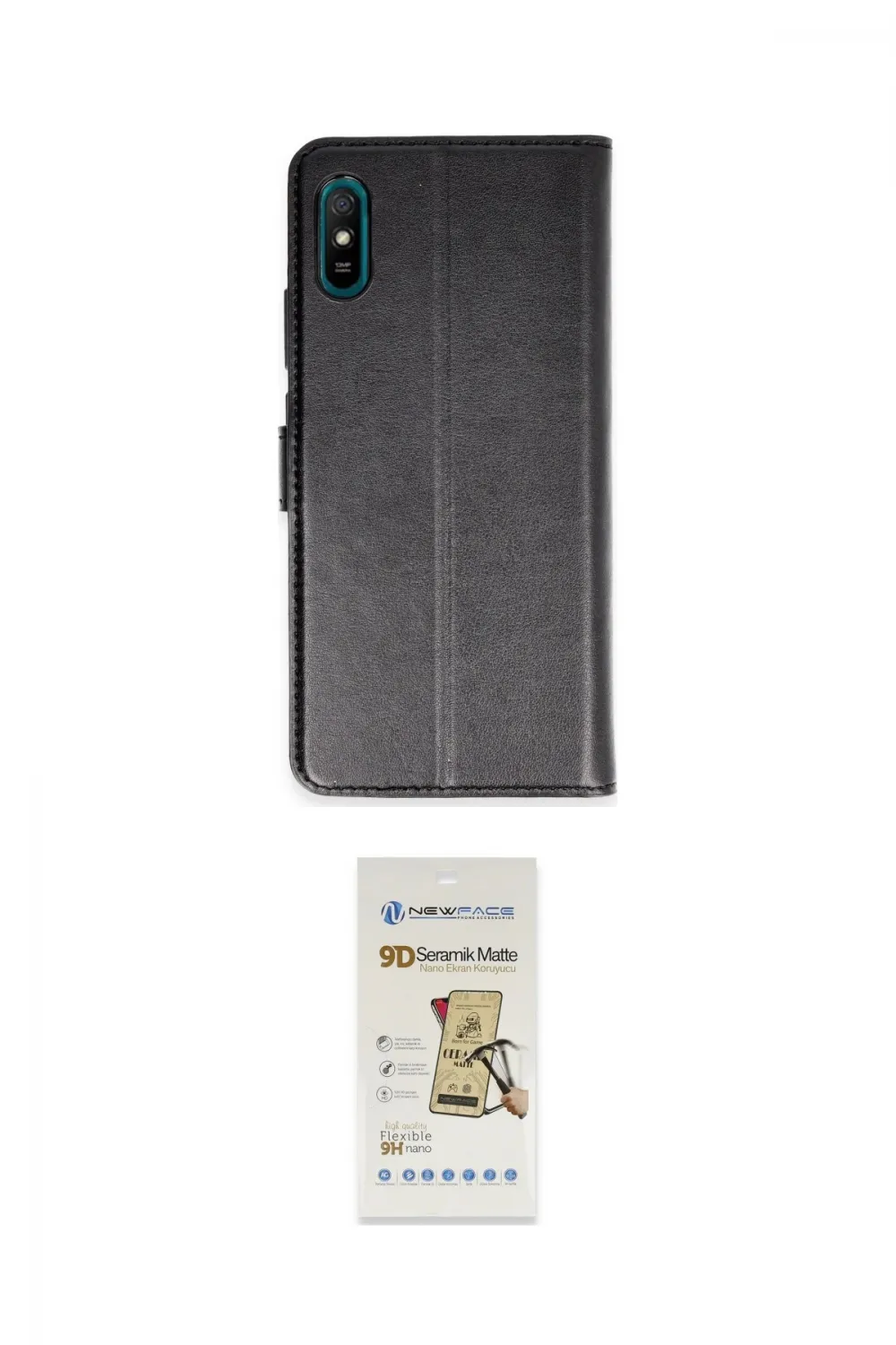 ieg™ Redmi 9A Kılıf Siluet Işık Serisi - Siyah Mat Seramik Nano Ekran Koruyucu