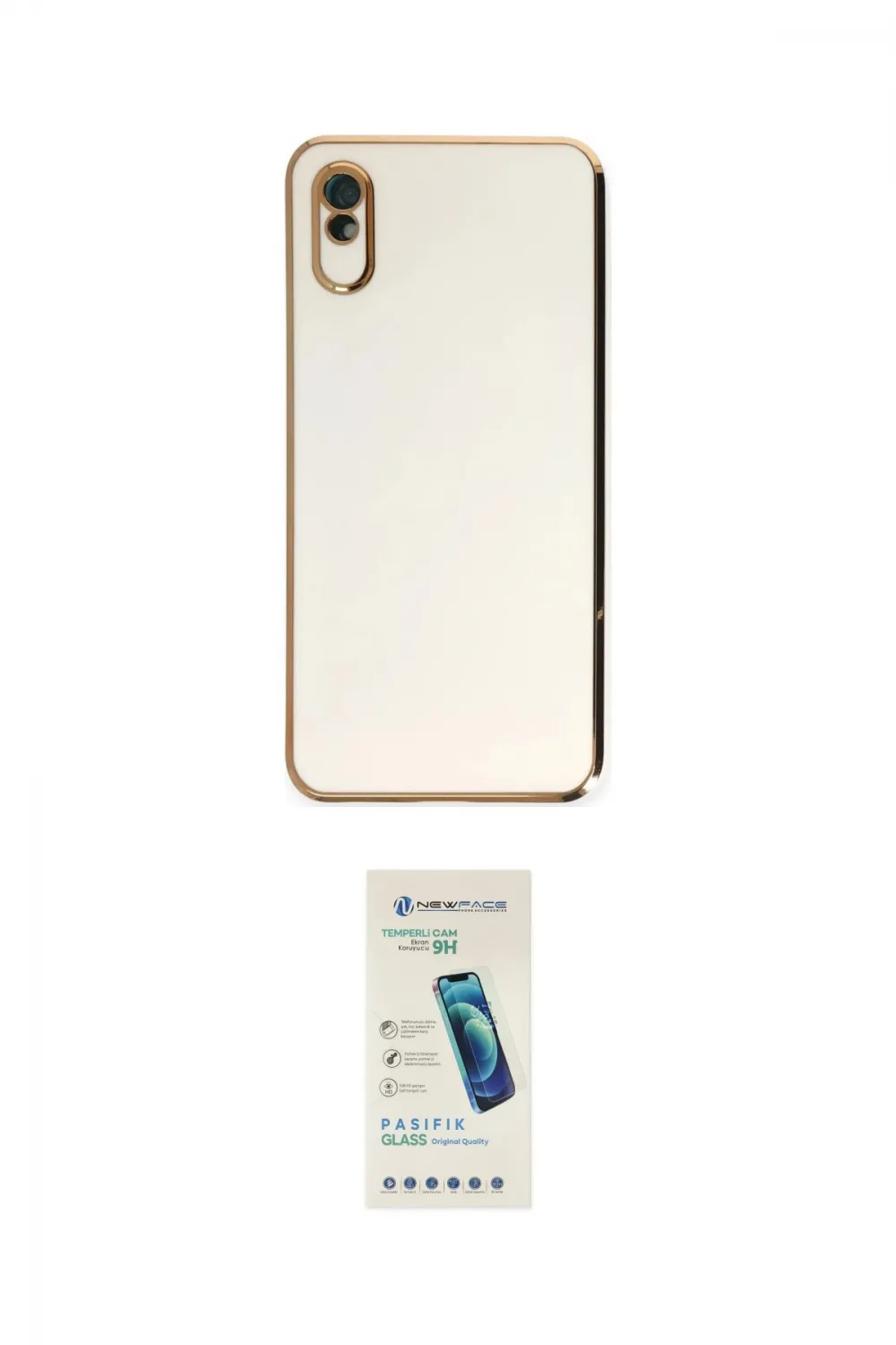 ieg™ Redmi 9A Kılıf Yankı Serisi - Şeffaf Pasifik Cam Ekran Koruyucu
