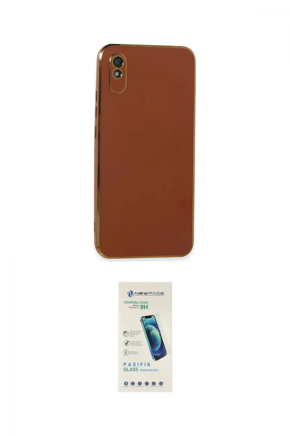 ieg™ Redmi 9A Kılıf Yankı Serisi - Şeffaf Pasifik Cam Ekran Koruyucu