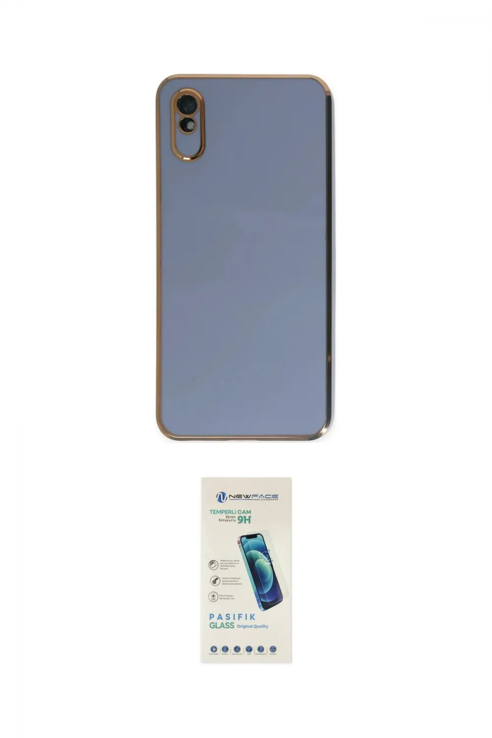 ieg™ Redmi 9A Kılıf Yankı Serisi - Şeffaf Pasifik Cam Ekran Koruyucu