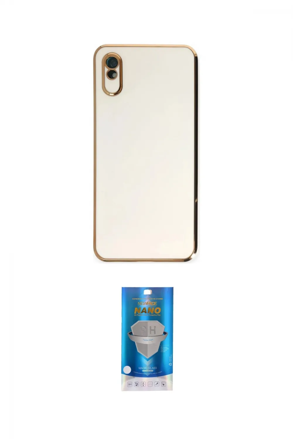 ieg™ Redmi 9A Kılıf Yankı Serisi - Şeffaf Royal Nano Ekran Koruyucu