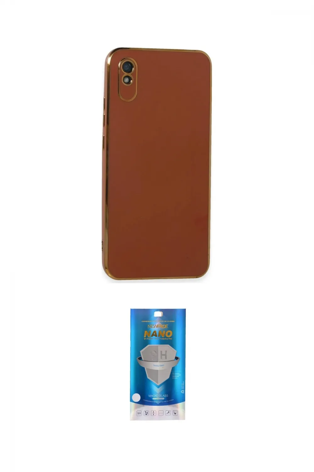 ieg™ Redmi 9A Kılıf Yankı Serisi - Şeffaf Royal Nano Ekran Koruyucu