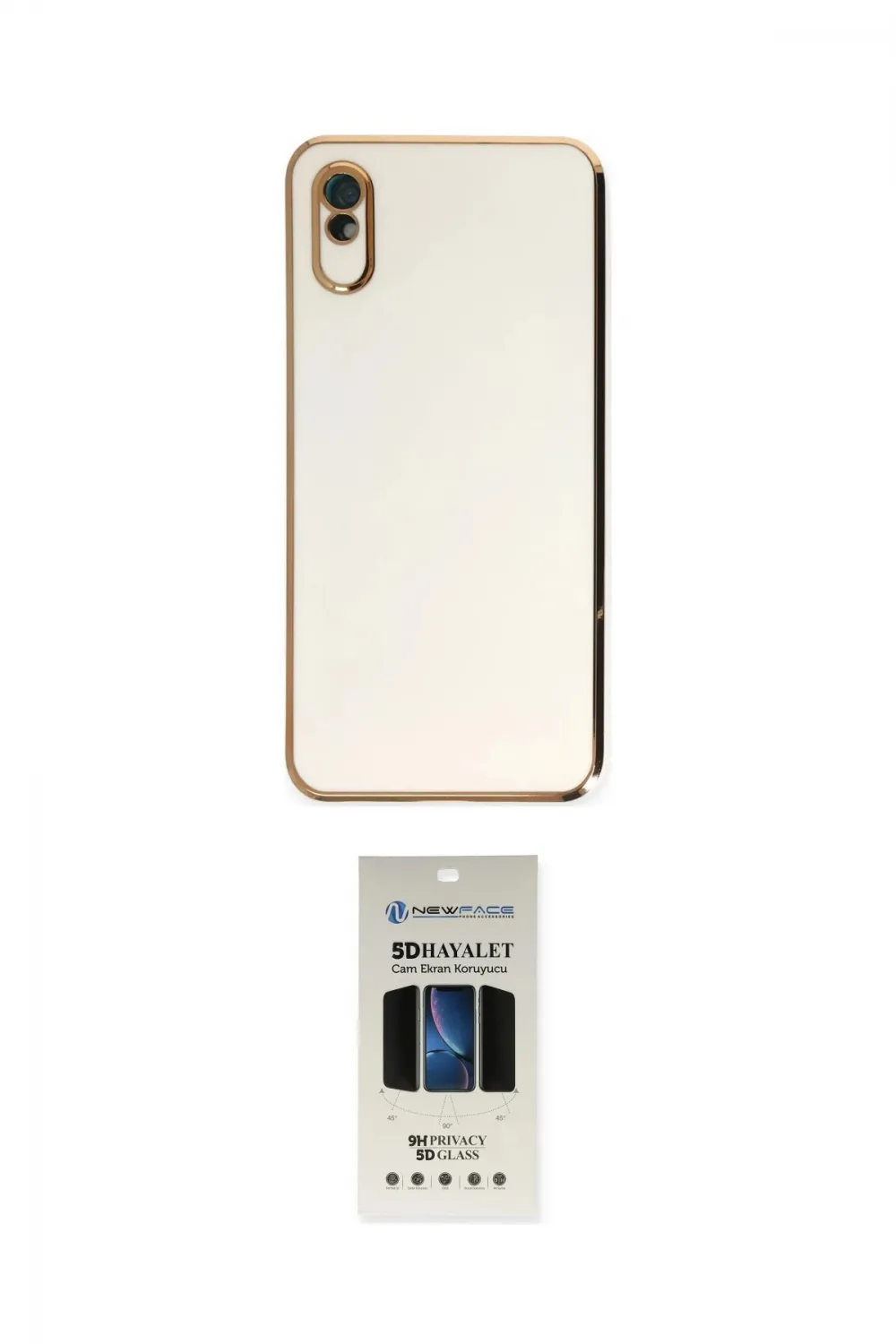 ieg™ Redmi 9A Kılıf Yankı Serisi - Siyah 5D Hayalet Cam Ekran Koruyucu