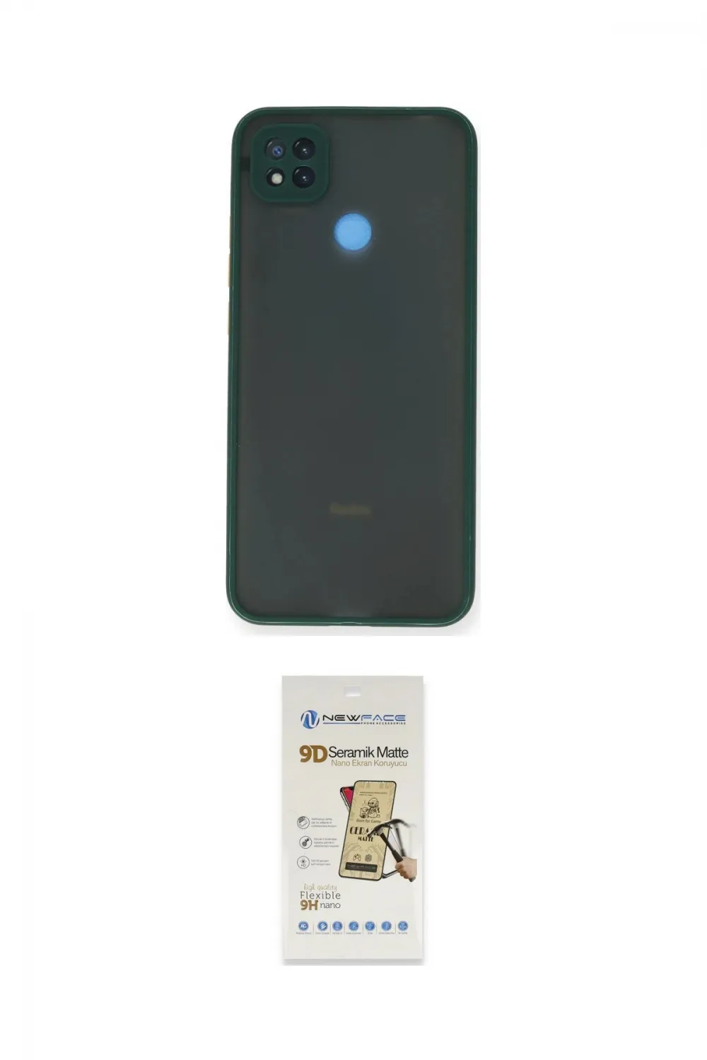 ieg™ Redmi 9C Kılıf Ahenk Çizgi Serisi - Siyah Mat Seramik Nano Ekran Koruyucu