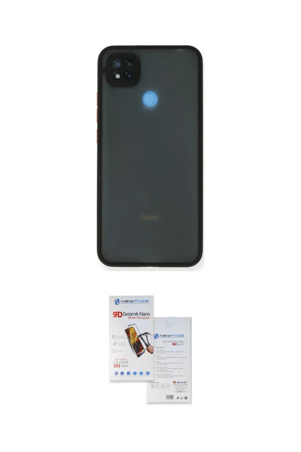 ieg™ Redmi 9C Kılıf Ahenk Çizgi Serisi - Siyah Seramik Nano Ekran Koruyucu