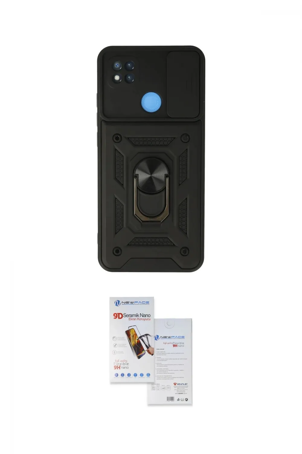 ieg™ Redmi 9C Kılıf Ahenk Klasik - Siyah Seramik Nano Ekran Koruyucu