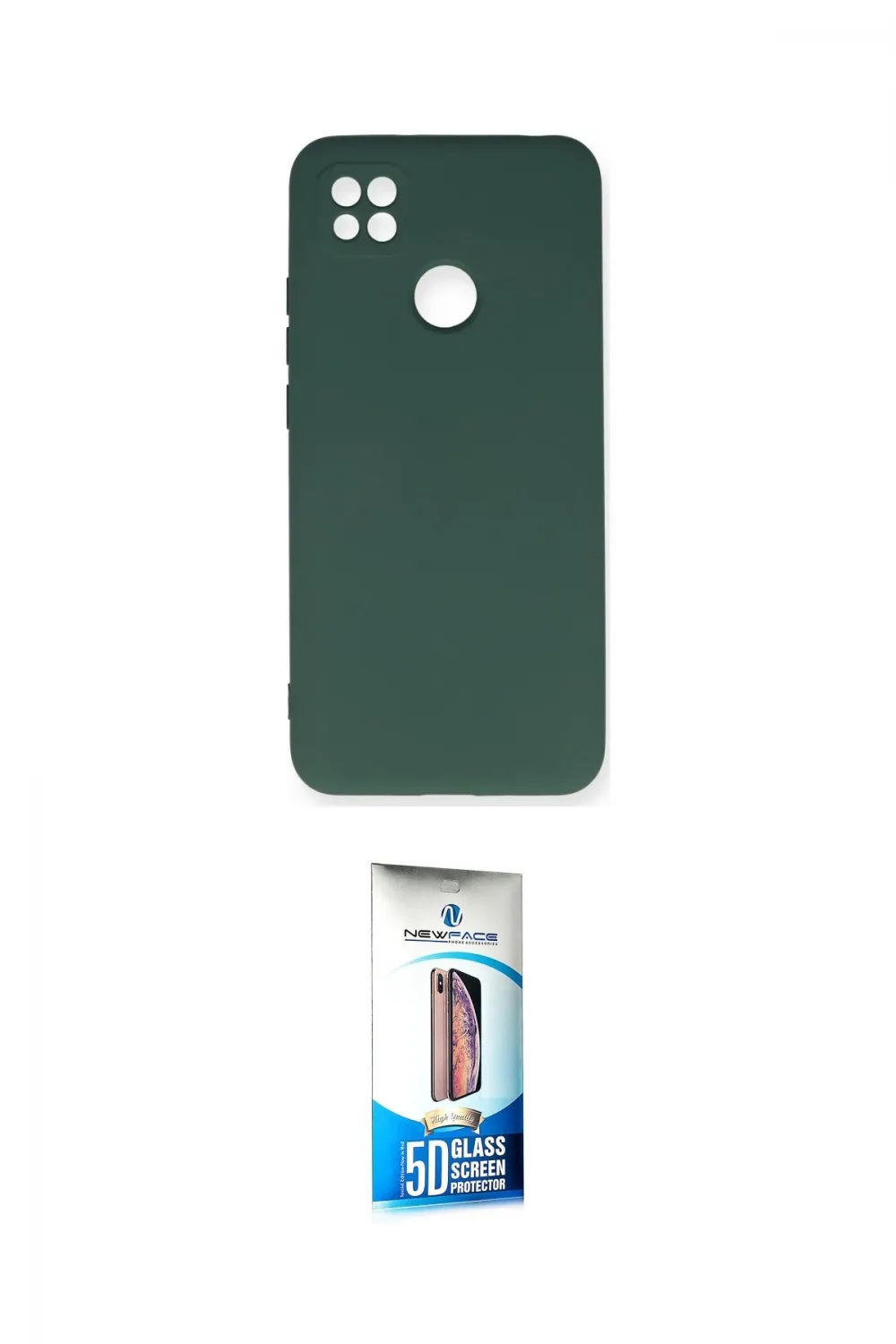 ieg™ Redmi 9C Kılıf Ahenk Serisi - Siyah 5D Eko Cam Ekran Koruyucu