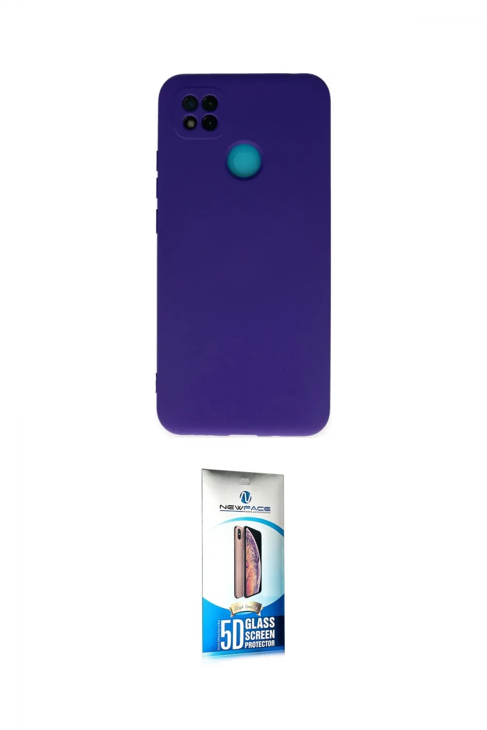 ieg™ Redmi 9C Kılıf Ahenk Serisi - Siyah 5D Eko Cam Ekran Koruyucu