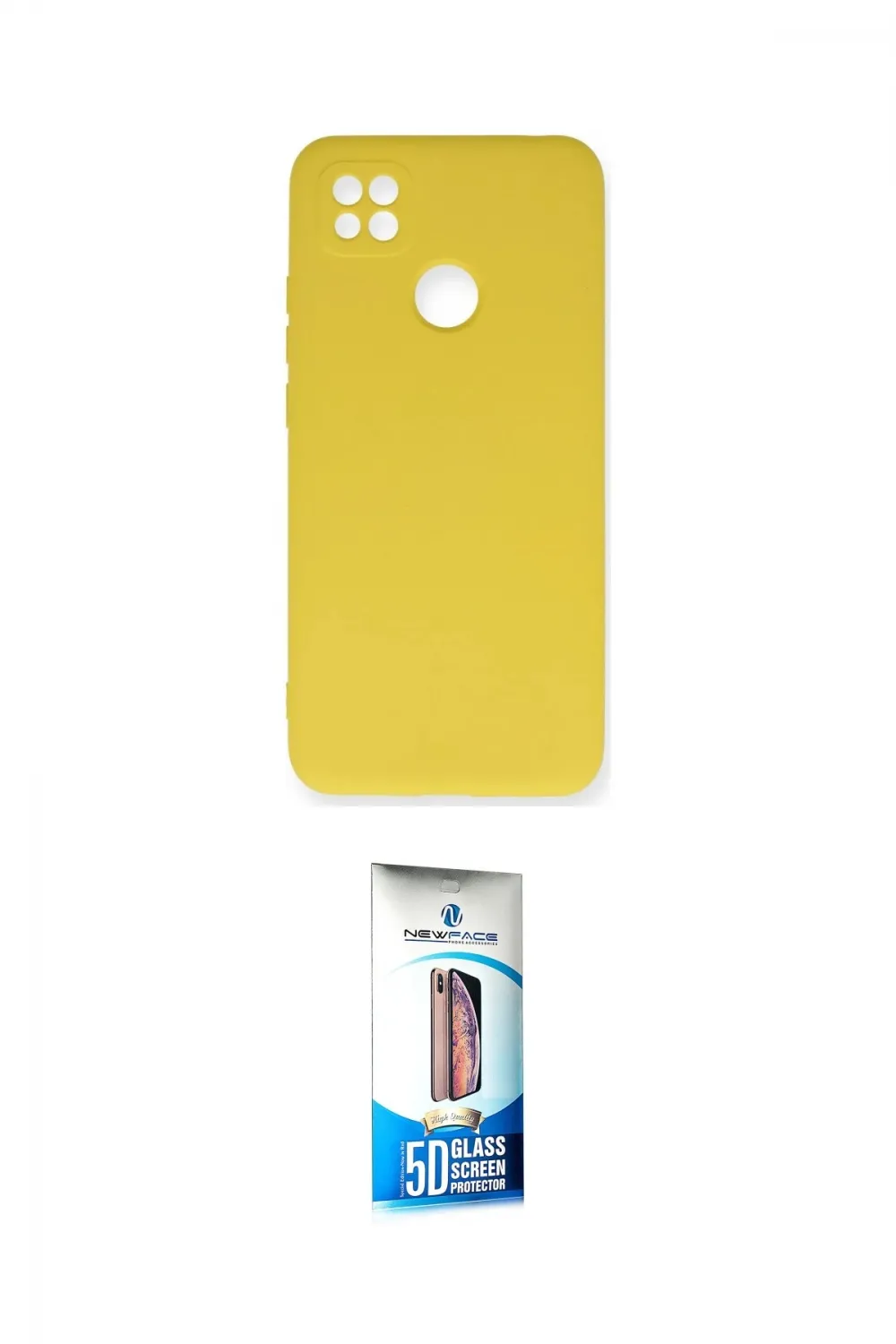 ieg™ Redmi 9C Kılıf Ahenk Serisi - Siyah 5D Eko Cam Ekran Koruyucu