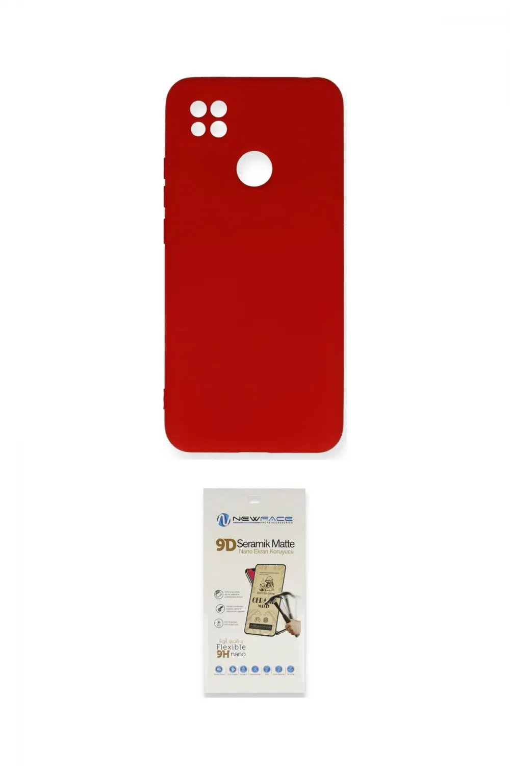 ieg™ Redmi 9C Kılıf Ahenk Serisi - Siyah Mat Seramik Nano Ekran Koruyucu