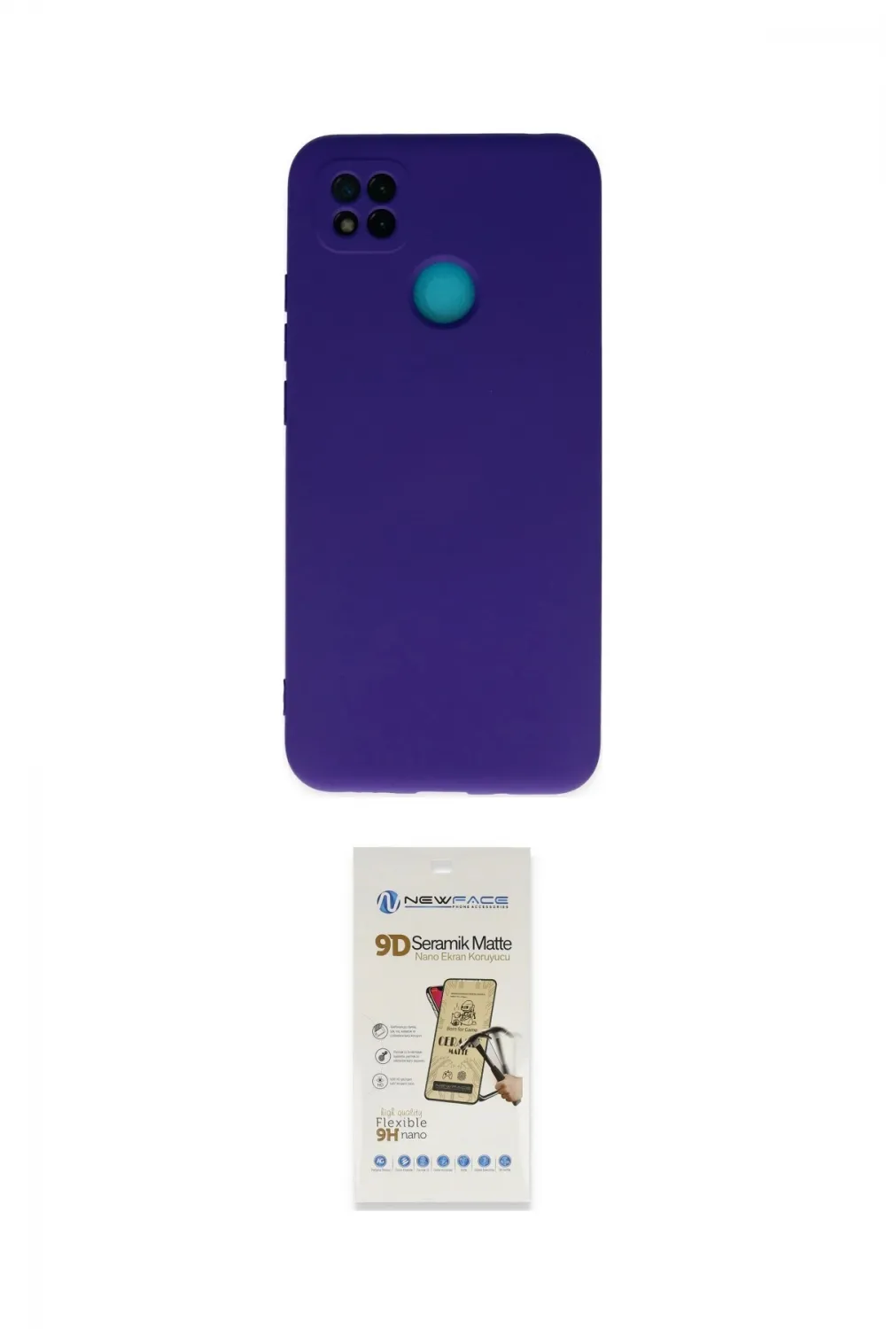 ieg™ Redmi 9C Kılıf Ahenk Serisi - Siyah Mat Seramik Nano Ekran Koruyucu