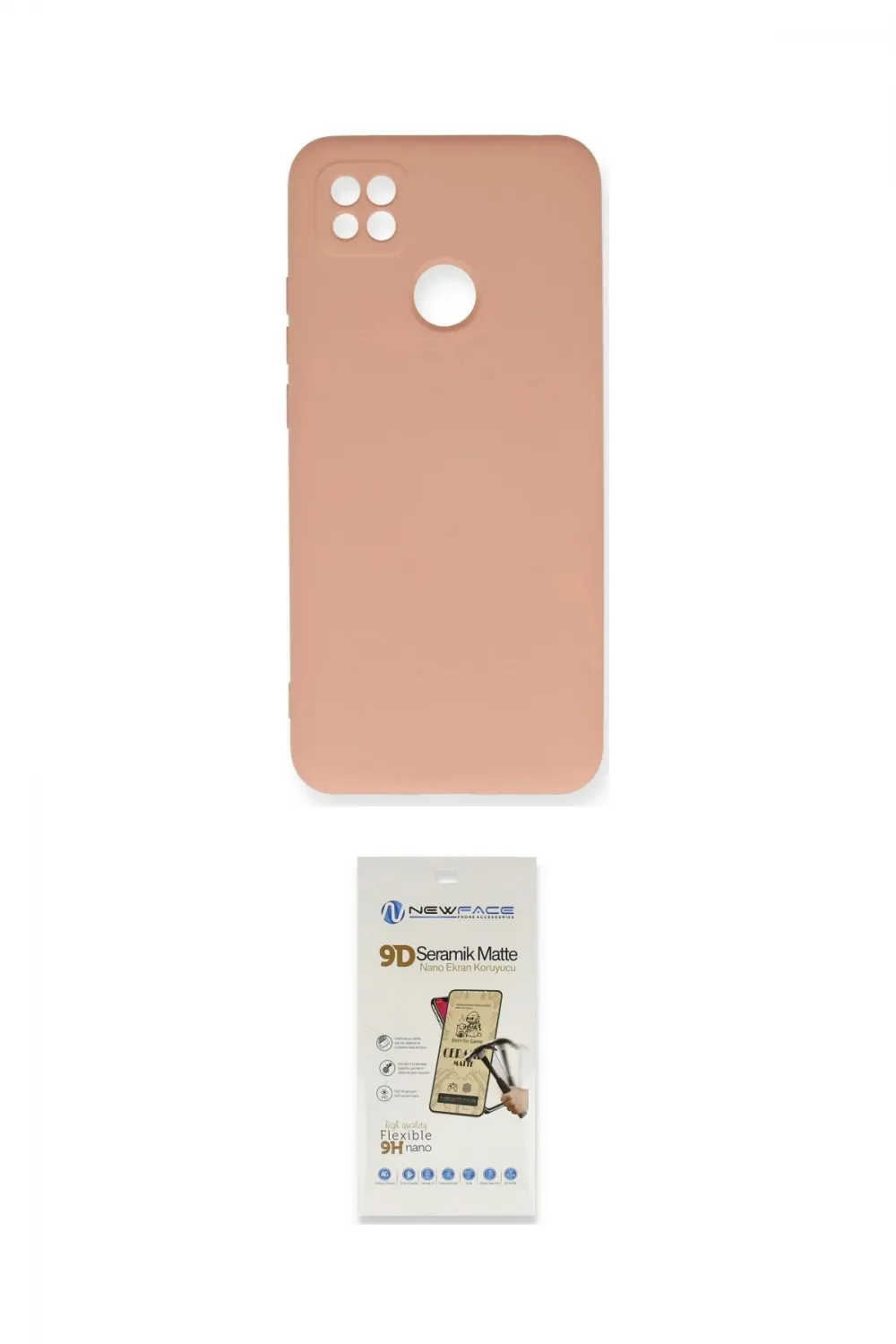 ieg™ Redmi 9C Kılıf Ahenk Serisi - Siyah Mat Seramik Nano Ekran Koruyucu