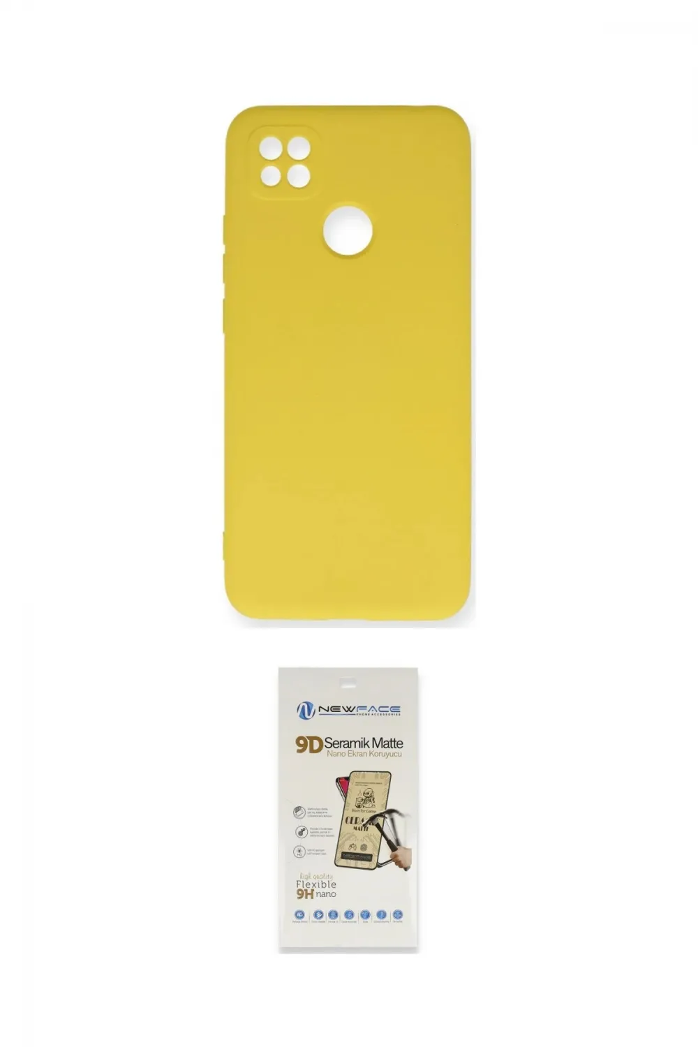 ieg™ Redmi 9C Kılıf Ahenk Serisi - Siyah Mat Seramik Nano Ekran Koruyucu