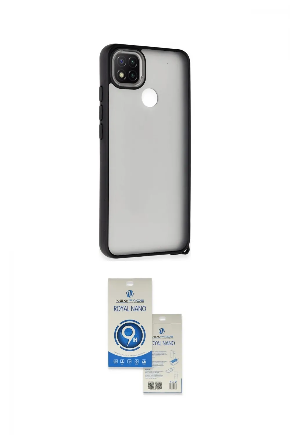 ieg™ Redmi 9C Kılıf Atlas Form - Şeffaf Royal Nano Ekran Koruyucu