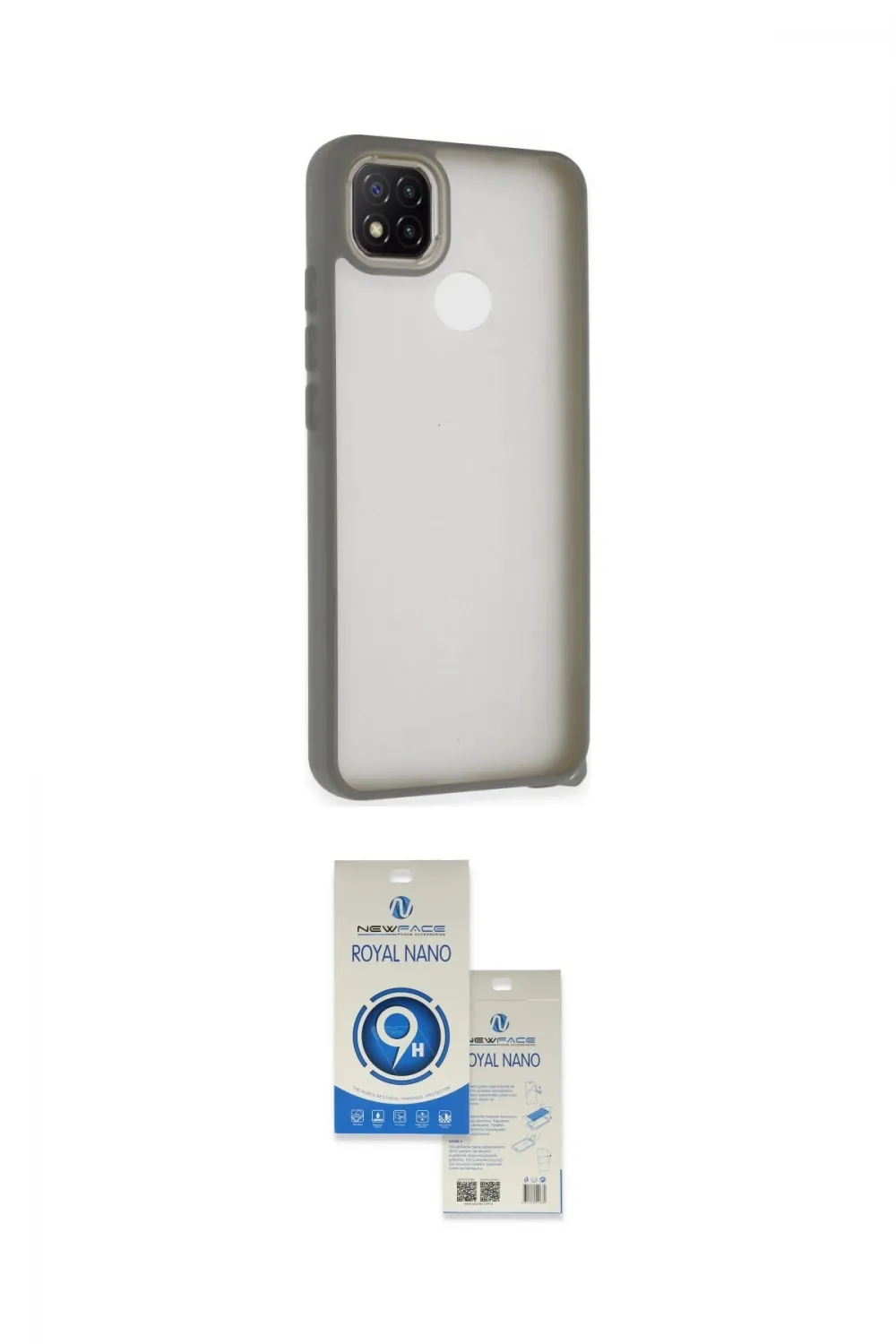 ieg™ Redmi 9C Kılıf Atlas Form - Şeffaf Royal Nano Ekran Koruyucu