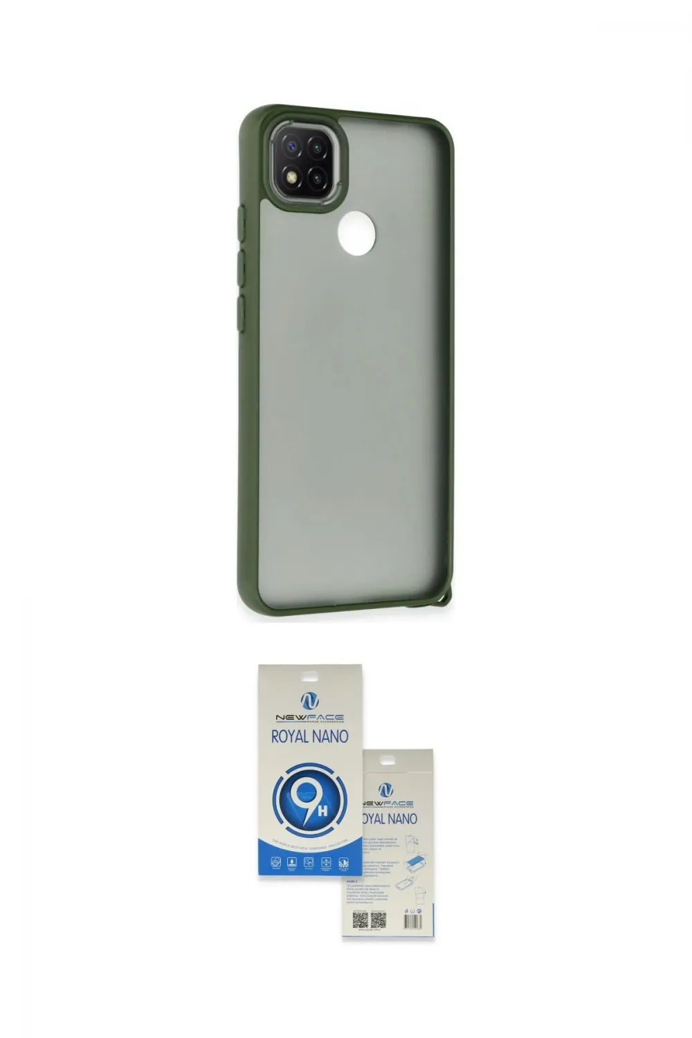 ieg™ Redmi 9C Kılıf Atlas Form - Şeffaf Royal Nano Ekran Koruyucu