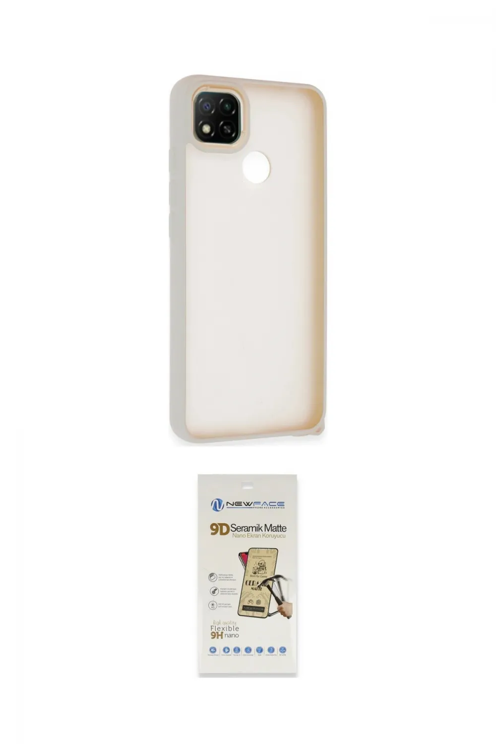 ieg™ Redmi 9C Kılıf Atlas Form - Siyah Mat Seramik Nano Ekran Koruyucu