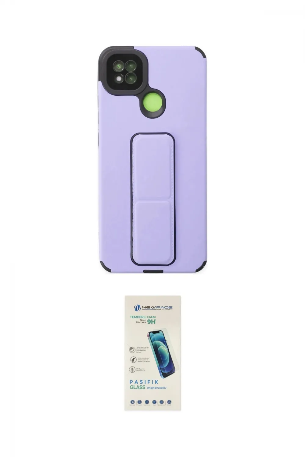 ieg™ Redmi 9C Kılıf Çekirdek Yansıma - Şeffaf Pasifik Cam Ekran Koruyucu