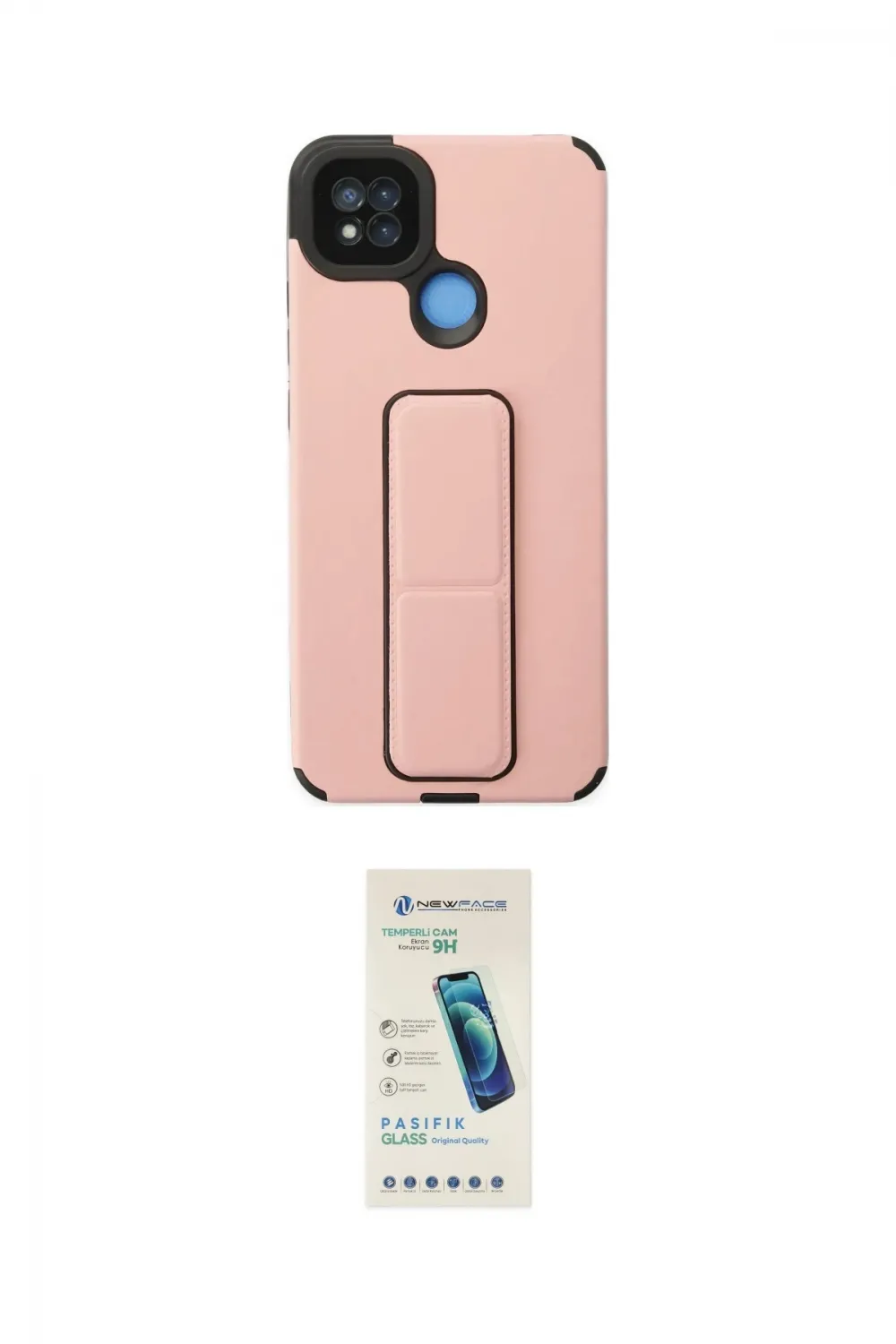 ieg™ Redmi 9C Kılıf Çekirdek Yansıma - Şeffaf Pasifik Cam Ekran Koruyucu