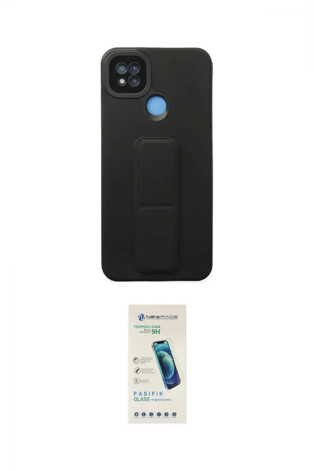 ieg™ Redmi 9C Kılıf Çekirdek Yansıma - Şeffaf Pasifik Cam Ekran Koruyucu