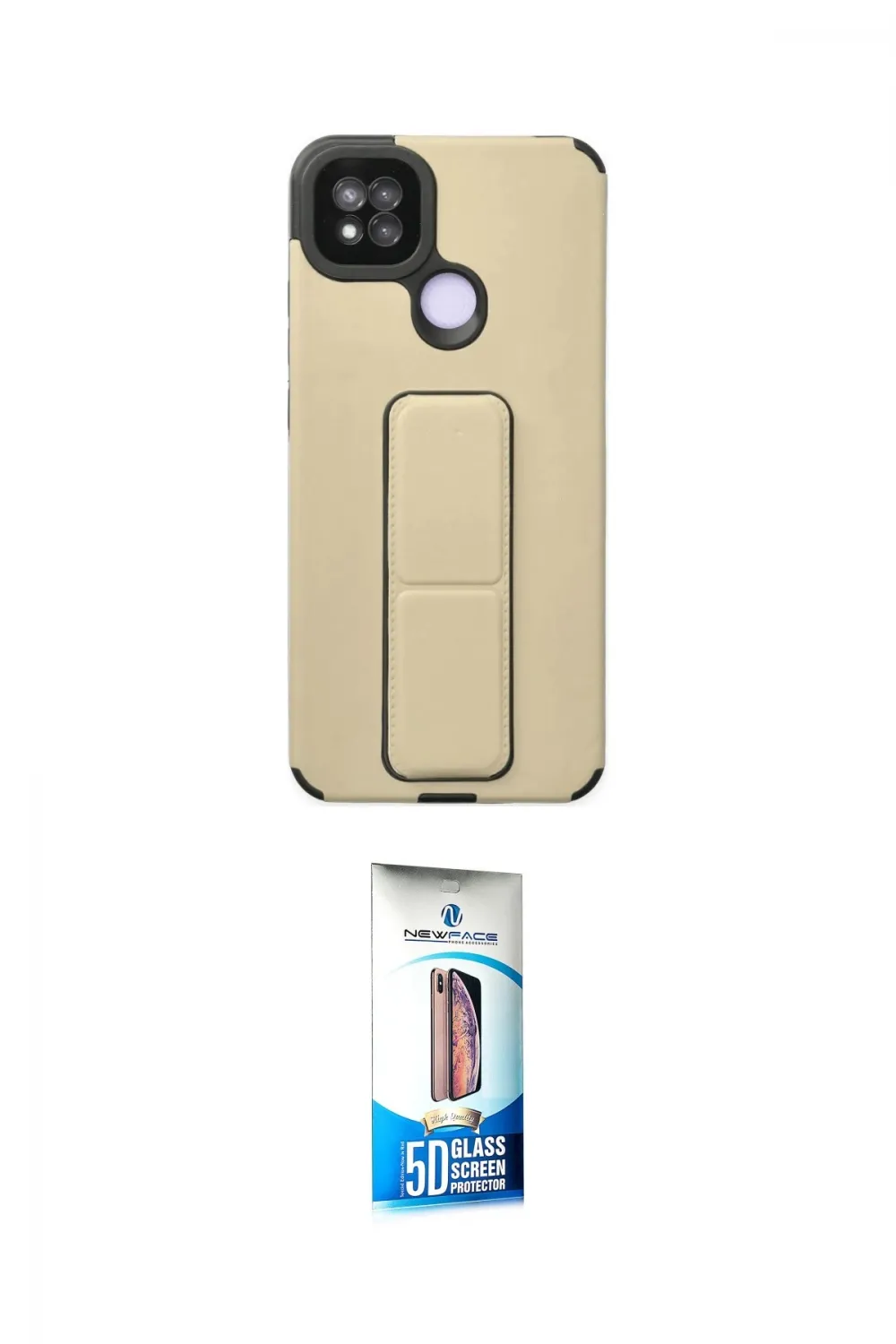 ieg™ Redmi 9C Kılıf Çekirdek Yansıma - Siyah 5D Eko Cam Ekran Koruyucu