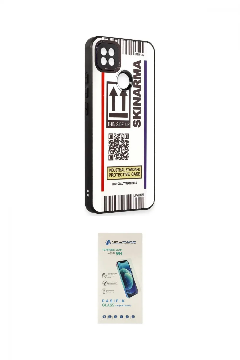 ieg™ Redmi 9C Kılıf Odak Klasik Serisi - Şeffaf Pasifik Cam Ekran Koruyucu