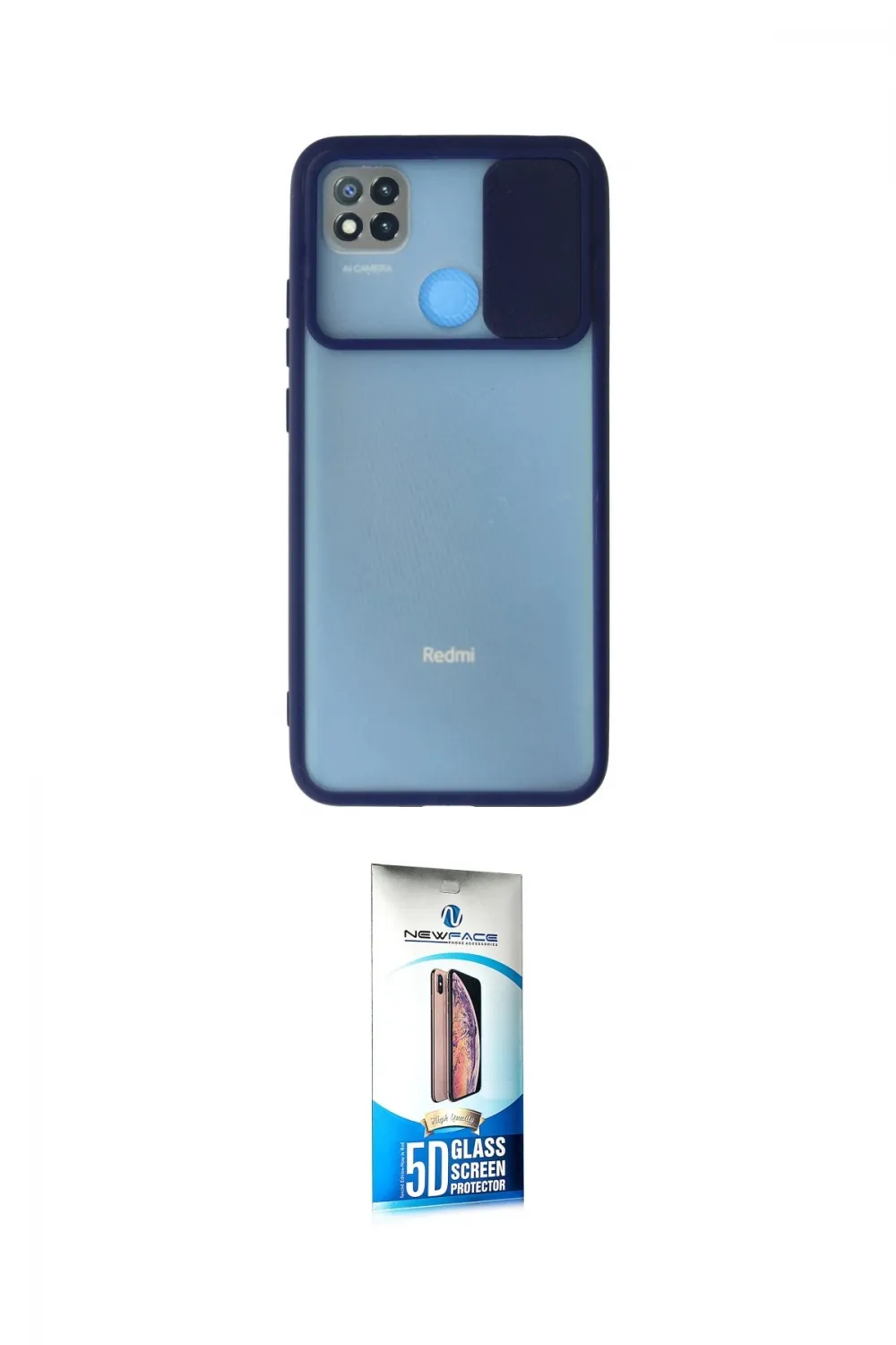 ieg™ Redmi 9C Kılıf Vadi Çizgi - Siyah 5D Eko Cam Ekran Koruyucu