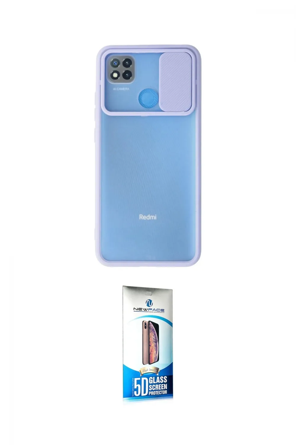ieg™ Redmi 9C Kılıf Vadi Çizgi - Siyah 5D Eko Cam Ekran Koruyucu