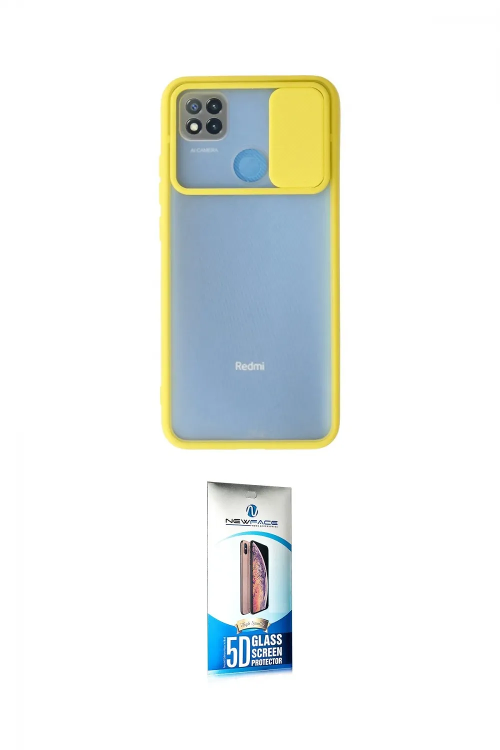 ieg™ Redmi 9C Kılıf Vadi Çizgi - Siyah 5D Eko Cam Ekran Koruyucu