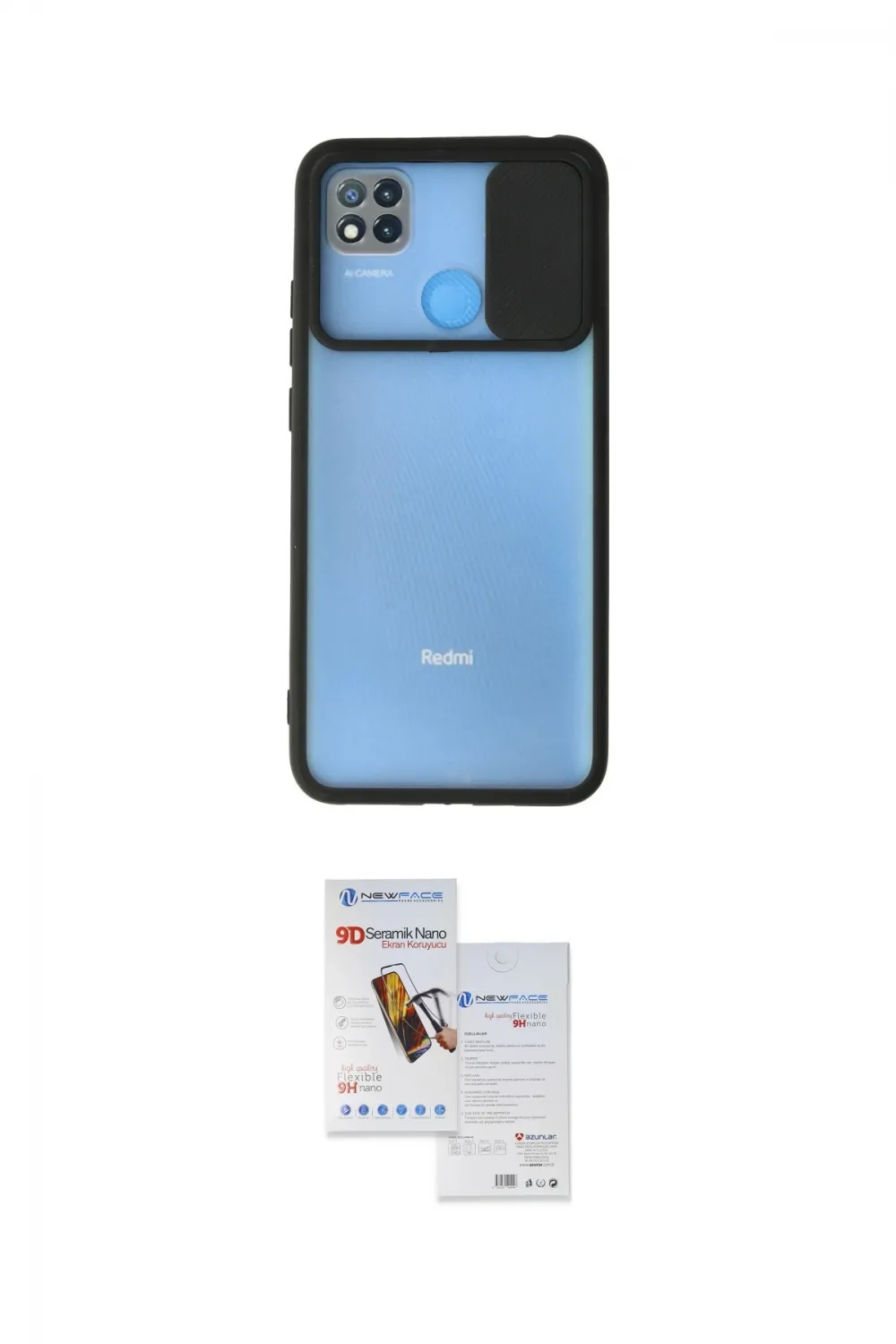 ieg™ Redmi 9C Kılıf Vadi Çizgi - Siyah Seramik Nano Ekran Koruyucu